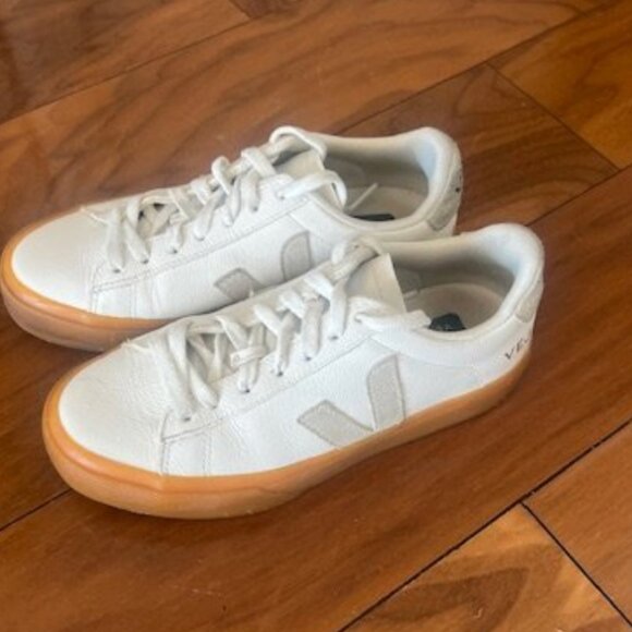 VEJA White Campo Leather Sneakers- 35 - Picture 4 of 4